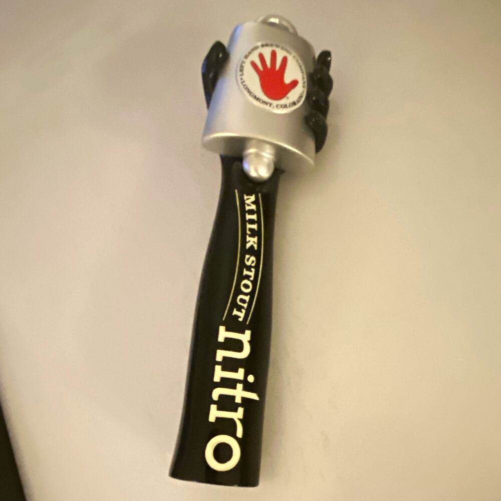 Left Hand Brewing Co. Milk Stout Nitro Beer Tap Handle Knob Breweriana